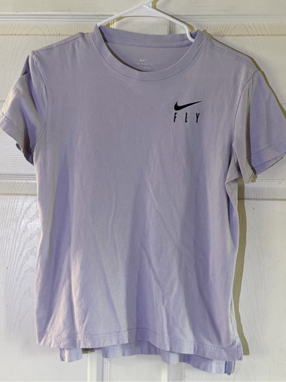 Nike Lavender Short Sleeve Crew Tee with Black 'FLY' Logo